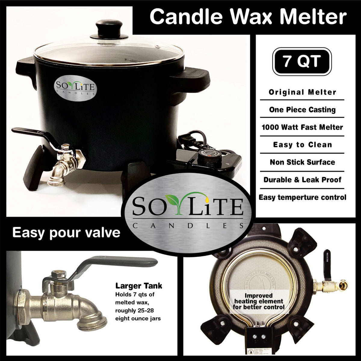 Candle Making Kit Wax Melter Heater Electric Plate Pitcher Soy Wax