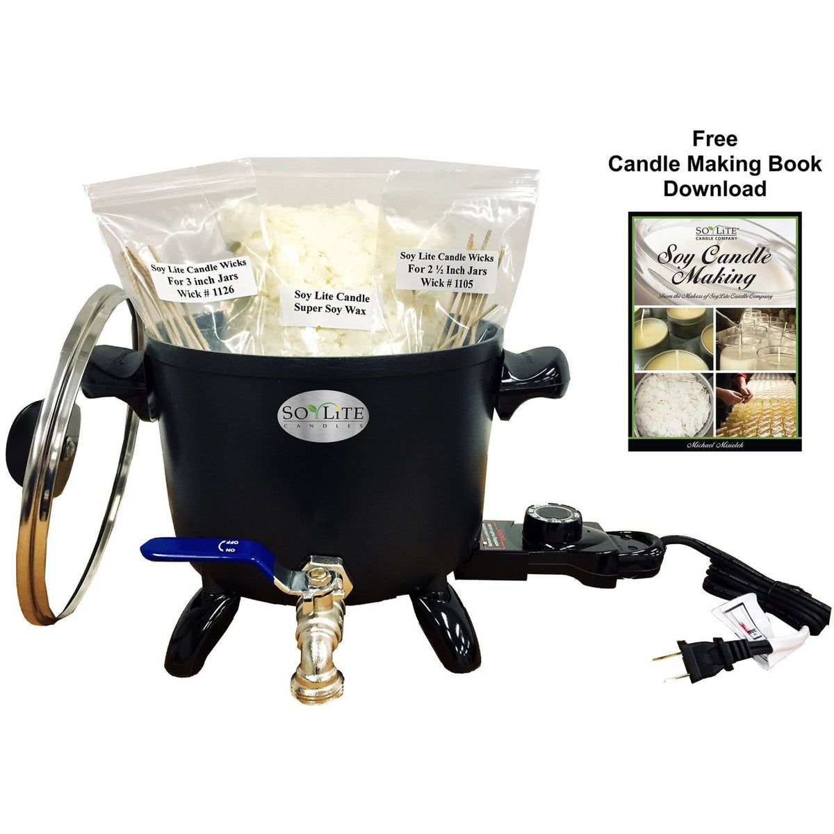 Candle Making Kit, Water Bath. Wax Candle Melter Machine Set of 8 Buckets 
